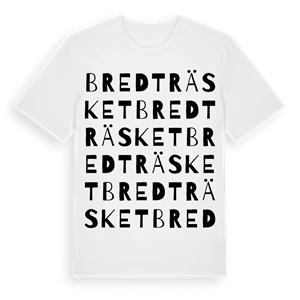 Bredträsket ordlek t-shirt – ekologisk bomull t-shirt från Pinshirt