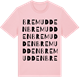 Pink Cotton t-shirt med Bremudden ordlek t-shirt