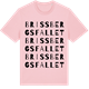 Pink Cotton t-shirt med Brissbergsfallet ordlek t-shirt