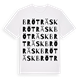 White t-shirt med Bröträsk ordlek t-shirt