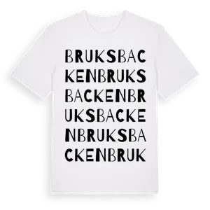 Bruksbacken ordlek t-shirt – ekologisk bomull t-shirt från Pinshirt