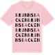 Pink Cotton t-shirt med Brunnsbacken ordlek t-shirt