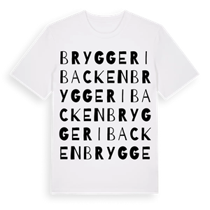 Bryggeribacken ordlek t-shirt – ekologisk bomull t-shirt från Pinshirt