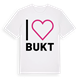 White t-shirt med Jag älskar Bukt t-shirt stort tryck