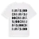 White t-shirt med Bunäsudden ordlek t-shirt