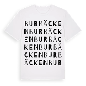 Burbäcken ordlek t-shirt – ekologisk bomull t-shirt från Pinshirt