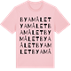 Pink Cotton t-shirt med Byamålet ordlek t-shirt