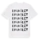 White t-shirt med Byamålet ordlek t-shirt