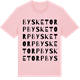 Pink Cotton t-shirt med Bysketorp ordlek t-shirt