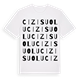 White t-shirt med Cizisuolu ordlek t-shirt