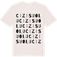 Vintage White t-shirt med Cizisuolu ordlek t-shirt