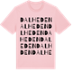 Pink Cotton t-shirt med Dalheden ordlek t-shirt