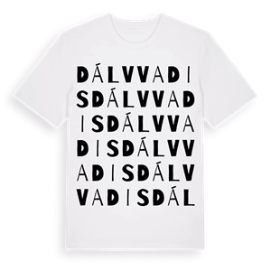 Dálvvadis ordlek t-shirt – ekologisk bomull t-shirt från Pinshirt