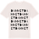 Vintage White t-shirt med Dammet ordlek t-shirt