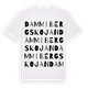 White t-shirt med Dammibergskojan ordlek t-shirt