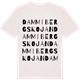 Vintage White t-shirt med Dammibergskojan ordlek t-shirt