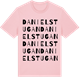 Pink Cotton t-shirt med Danielstugan ordlek t-shirt