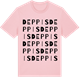 Pink Cotton t-shirt med Deppis ordlek t-shirt