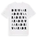 White t-shirt med Dirivaara ordlek t-shirt