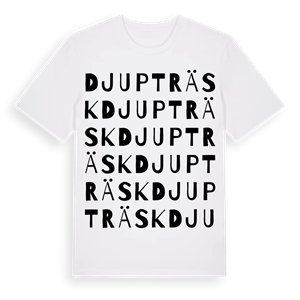 Djupträsk ordlek t-shirt – ekologisk bomull t-shirt från Pinshirt