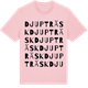 Pink Cotton t-shirt med Djupträsk ordlek t-shirt