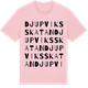 Pink Cotton t-shirt med Djupviksskatan ordlek t-shirt