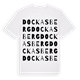 White t-shirt med Dockasberg ordlek t-shirt