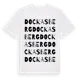 White t-shirt med Dockasberg ordlek t-shirt