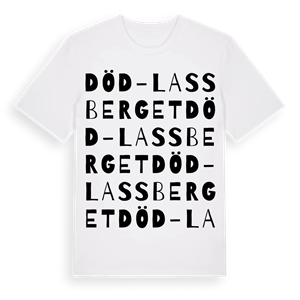 Död-Lassberget ordlek t-shirt – ekologisk bomull t-shirt från Pinshirt