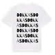 White t-shirt med Dokkas ordlek t-shirt