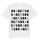 White t-shirt med Dragnäs ordlek t-shirt
