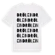 White t-shirt med Drölen ordlek t-shirt