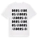 White t-shirt med Drosan ordlek t-shirt