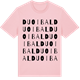 Pink Cotton t-shirt med Duoibal ordlek t-shirt