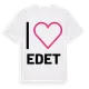 White t-shirt med Jag älskar Edet t-shirt stort tryck
