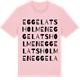 Pink Cotton t-shirt med Eggelatsholmen ordlek t-shirt