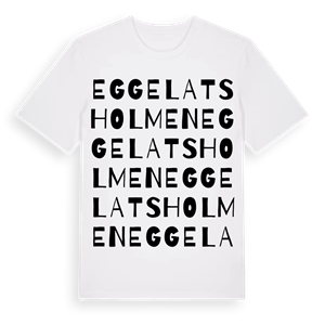 Eggelatsholmen ordlek t-shirt – ekologisk bomull t-shirt från Pinshirt