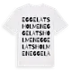 White t-shirt med Eggelatsholmen ordlek t-shirt