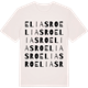 Vintage White t-shirt med Eliasro ordlek t-shirt