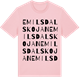 Pink Cotton t-shirt med Emilsdalskojan ordlek t-shirt
