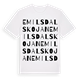 Emilsdalskojan ordlek t-shirt