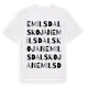 White t-shirt med Emilsdalskojan ordlek t-shirt