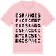 Pink Cotton t-shirt med Esrange Space Center ordlek t-shirt