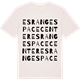 Vintage White t-shirt med Esrange Space Center ordlek t-shirt