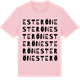 Pink Cotton t-shirt med Esterön ordlek t-shirt