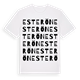 White t-shirt med Esterön ordlek t-shirt