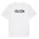 White t-shirt med Fälesön i Sverige t-shirt