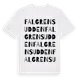 White t-shirt med Falgrensudden ordlek t-shirt