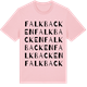 Pink Cotton t-shirt med Falkbacken ordlek t-shirt