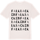 Vintage White t-shirt med Falkbacken ordlek t-shirt